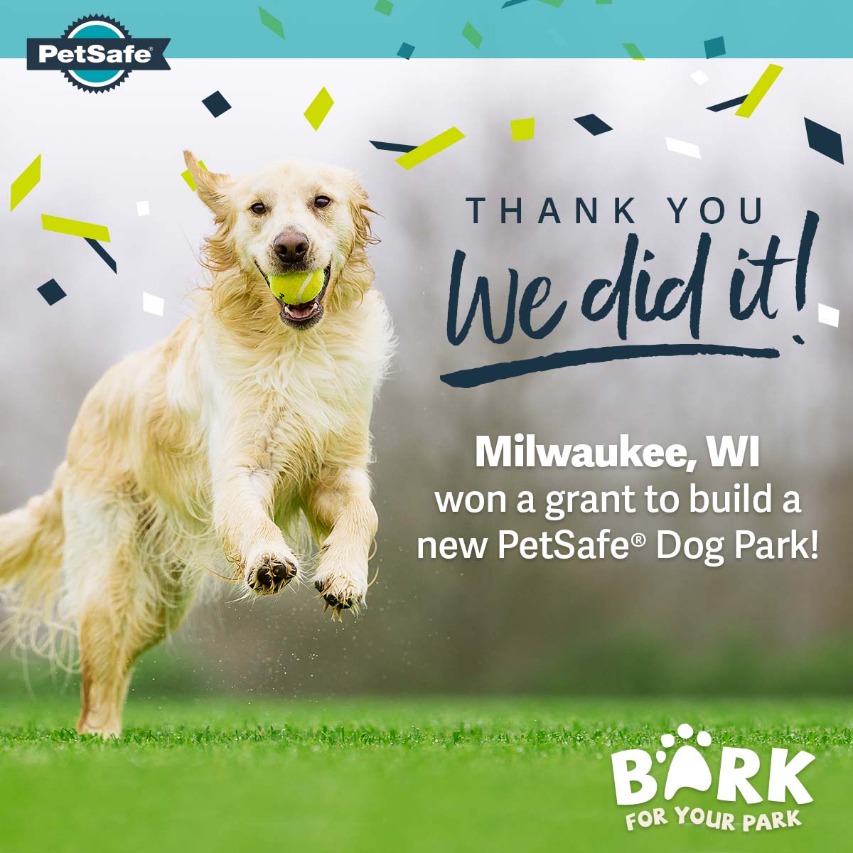 Downtown Milwaukee Dog Park wins 25,000 Bark for Your Park™ grant